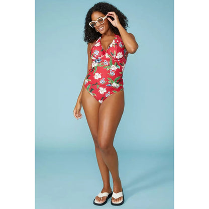 Red - Lifestyle - Gorgeous Womens-Ladies Non-Padded Tankini Top