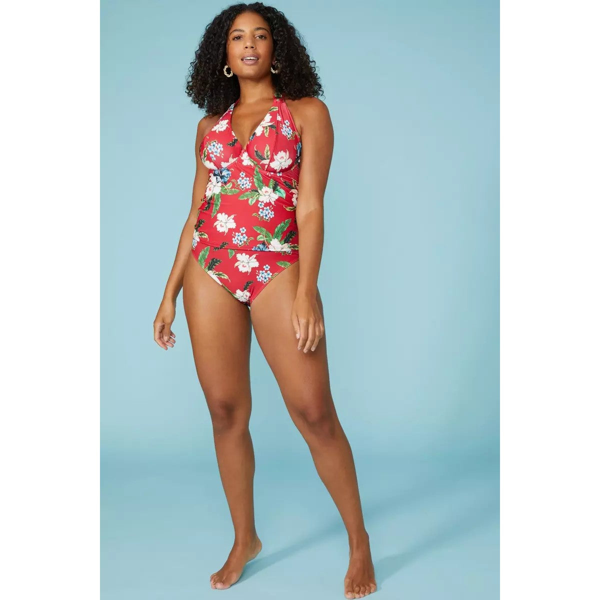 Red - Pack Shot - Gorgeous Womens-Ladies Non-Padded Tankini Top
