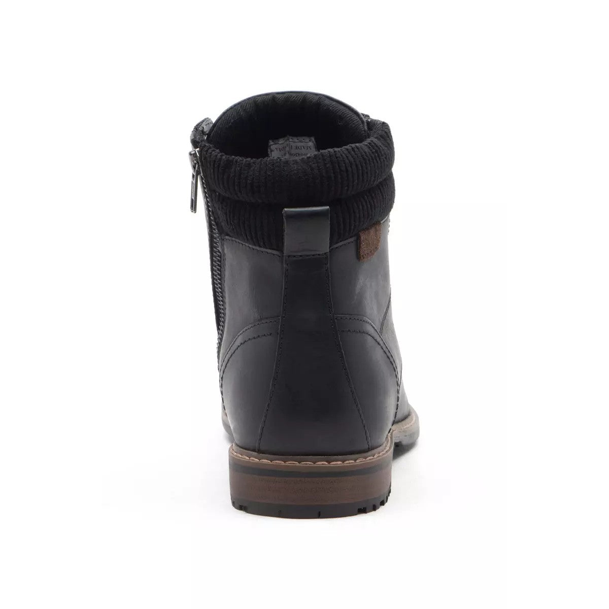 Black - Back - RedTape Mens Hardy Leather Double Collar Ankle Boots