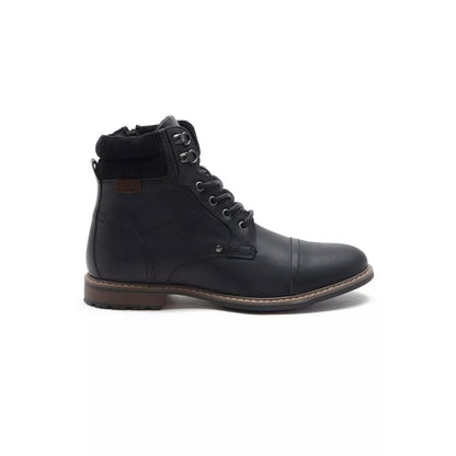 Black - Lifestyle - RedTape Mens Hardy Leather Double Collar Ankle Boots