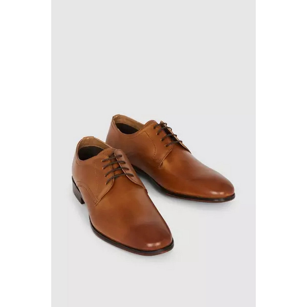 Tan - Side - RedTape Mens Silwood Leather Derby Shoes
