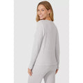 Grey Marl - Side - Debenhams Womens-Ladies Ribbed Soft Touch Wrap Pyjama Top