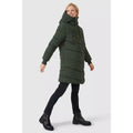 Forest - Pack Shot - Mantaray Womens-Ladies Hooded Recycled Long Puffer Jacket