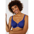 Mid Pink-Navy - Back - Gorgeous Womens-Ladies Lace T-Shirt Bra (Pack of 2)