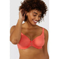 Coral-Blush - Back - Gorgeous Womens-Ladies Lace T-Shirt Bra (Pack of 2)