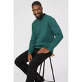 Dark Green - Lifestyle - Maine Mens Cable Cotton Crew Neck Sweatshirt