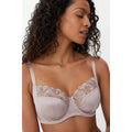 Taupe - Side - Gorgeous Womens-Ladies DD+ Florence Bra
