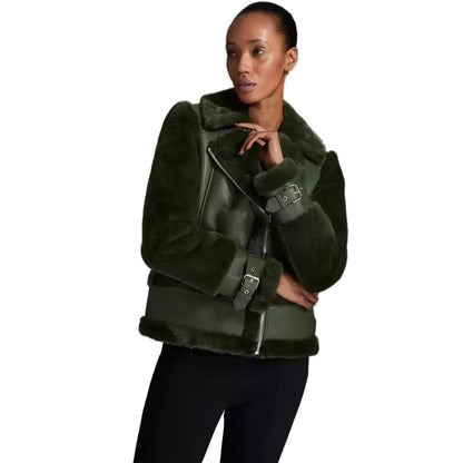 Khaki - Front - Principles Womens-Ladies Adjustable Cuff Flight Jacket