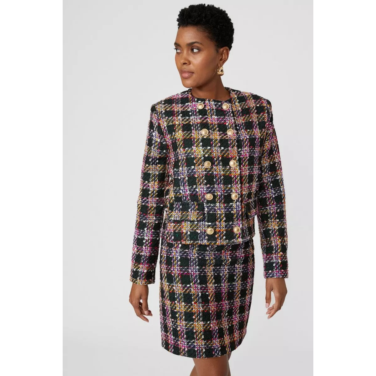 Multicoloured - Side - Principles Womens-Ladies Bouclé Mini Skirt