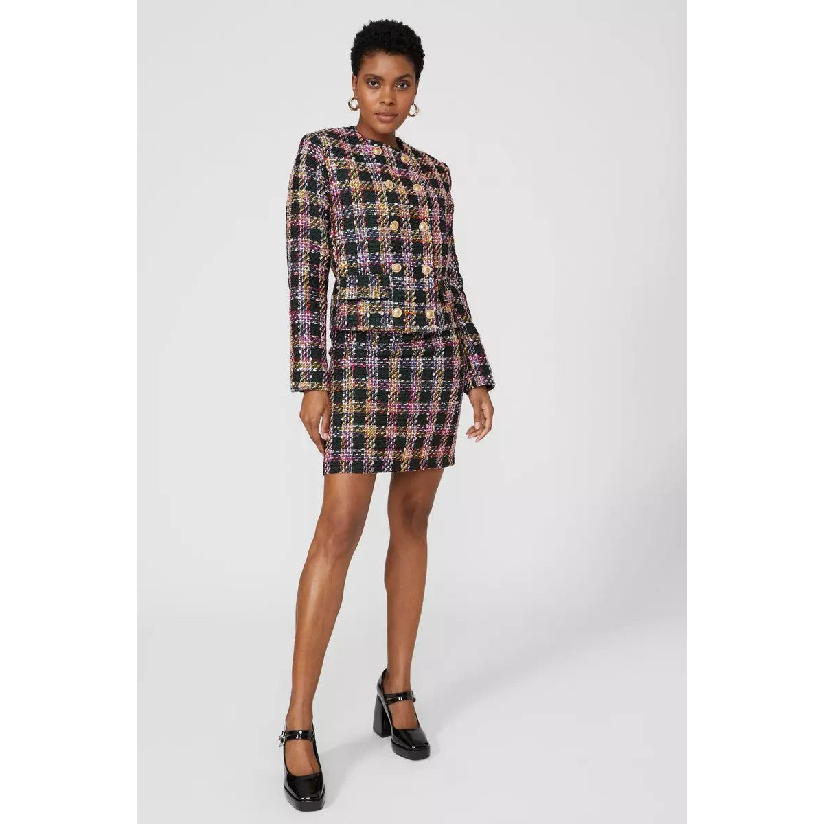 Multicoloured - Pack Shot - Principles Womens-Ladies Bouclé Mini Skirt