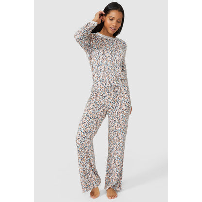 Nude - Front - Debenhams Womens-Ladies Viscose Geometric Lace Detail Pyjama Bottoms