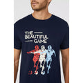 Navy - Side - Maine Mens The Beautiful Game Printed T-Shirt