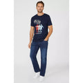 Navy - Lifestyle - Maine Mens The Beautiful Game Printed T-Shirt