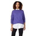 Violet - Front - Maine Womens-Ladies Knitted Detail Seams Jumper