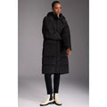 Black - Lifestyle - Principles Womens-Ladies Belted Padded Longline Coat