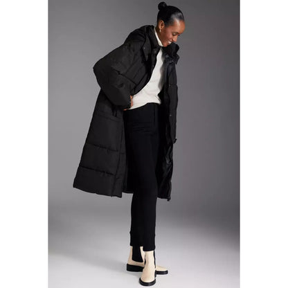 Black - Pack Shot - Principles Womens-Ladies Belted Padded Longline Coat