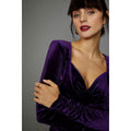 Purple - Lifestyle - Principles Womens-Ladies Velvet Sweetheart Bodysuit