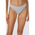 Grey - Back - Debenhams Womens-Ladies Paisley Lace Detail Thong (Pack of 5)