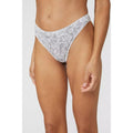 Grey - Pack Shot - Debenhams Womens-Ladies Paisley Lace Detail Thong (Pack of 5)