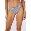 Grey - Close up - Debenhams Womens-Ladies Paisley Lace Detail Thong (Pack of 5)