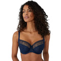 Navy-White - Side - Gorgeous Womens-Ladies Sketchy Floral Bra (Pack of 2)