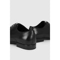 Black - Side - Debenhams Mens Leather Punch Detail Derby Shoes