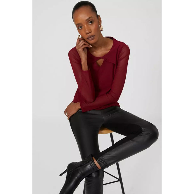 Principles Womens/Ladies Mesh Twist Neck Long-Sleeved Top | Discounts ...