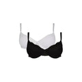 Black-White - Front - Gorgeous Womens-Ladies T-Shirt Bra (Pack of 2)