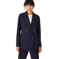 Navy - Front - Principles Womens-Ladies Longline Double-Breasted Tailored Blazer