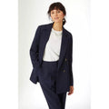 Navy - Lifestyle - Principles Womens-Ladies Longline Double-Breasted Tailored Blazer