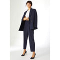 Navy - Pack Shot - Principles Womens-Ladies Longline Double-Breasted Tailored Blazer
