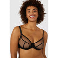 Black-White - Side - Gorgeous Womens-Ladies Sheer Non-Padded Bra (Pack of 2)