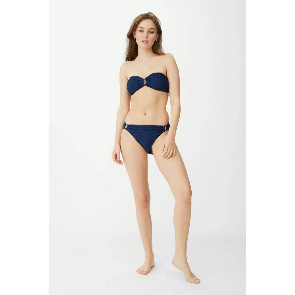 Navy - Lifestyle - Debenhams Womens-Ladies Home Rituals Textured Ring Detail Bikini Bottoms
