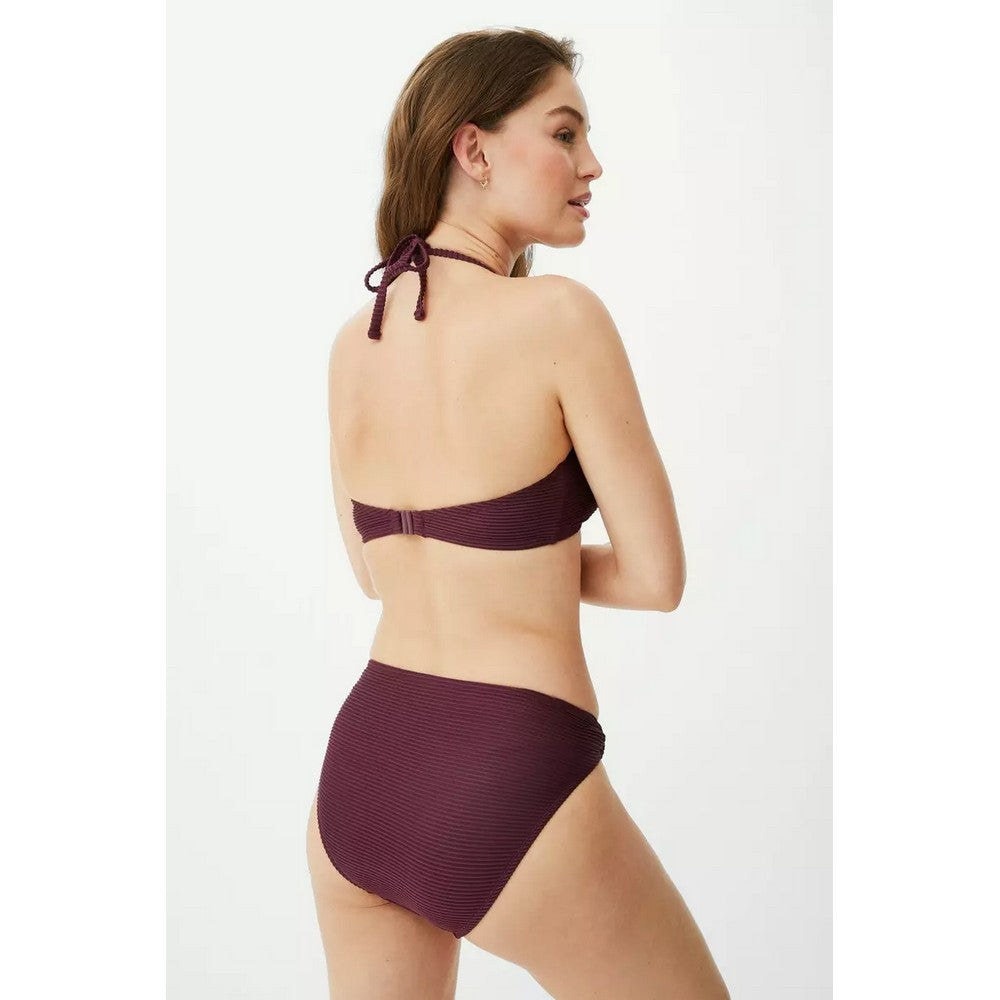 Wine - Back - Debenhams Womens-Ladies Home Rituals Textured Ring Detail Bikini Bottoms