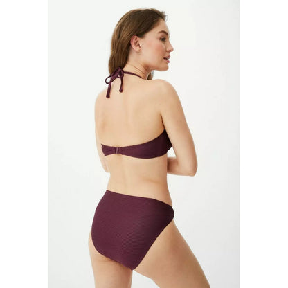 Wine - Back - Debenhams Womens-Ladies Home Rituals Textured Ring Detail Bikini Bottoms