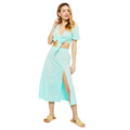 Mint - Front - Mantaray Womens-Ladies Broderie Wrap Skirt
