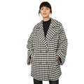 Black - Front - Principles Womens-Ladies Dogtooth Double-Breasted Coat