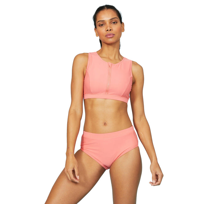 Debenhams Womens/Ladies Zip Front Active Bikini Top Discounts on