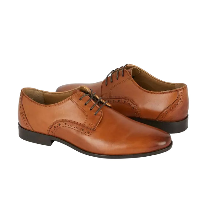 Debenhams Mens Archie Punched Leather Derby Shoes Discounts on great Brands