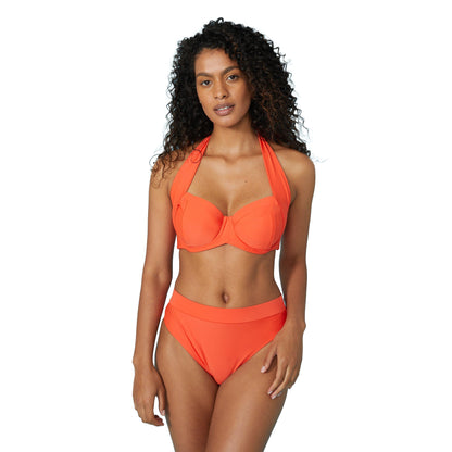 Coral - Front - Gorgeous Womens-Ladies Non-Padded Bikini Top