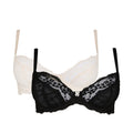 White-Black - Front - Gorgeous Womens-Ladies Daisy Non-Padded Bra (Pack of 2)