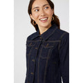 Dark Wash - Side - Mantaray Womens-Ladies Western Denim Jacket