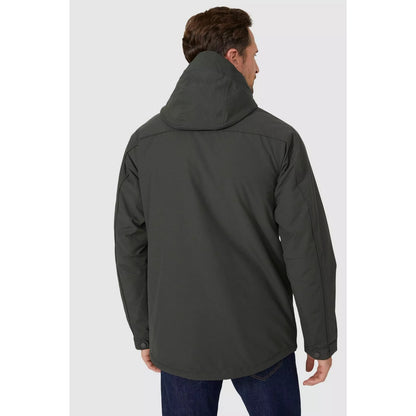 Khaki - Back - Mantaray Mens Ripstop Jacket