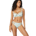 Pale Green - Front - Gorgeous Womens-Ladies Meadow Floral Bra