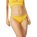 Mustard - Front - Mantaray Womens-Ladies Textured Bikini Bottoms