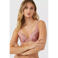 Bronze - Side - Debenhams Womens-Ladies Animal Print Bra