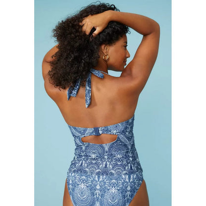 Navy - Back - Gorgeous Womens-Ladies Non-Padded Tankini Top