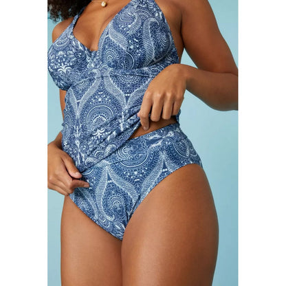 Navy - Side - Gorgeous Womens-Ladies Non-Padded Tankini Top