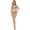 Brown - Lifestyle - Gorgeous Womens-Ladies Animal Print Non-Padded Bikini Top