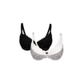 Black-White - Front - Gorgeous Womens-Ladies Padded T-Shirt Bra (Pack of 2)